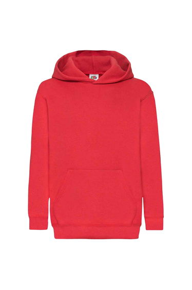 Fruit Of The Loom Kids Unisex Classic 80/20 Hoodie - Red