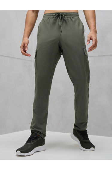 Solid 4-Way Stretch Cargo Pants
