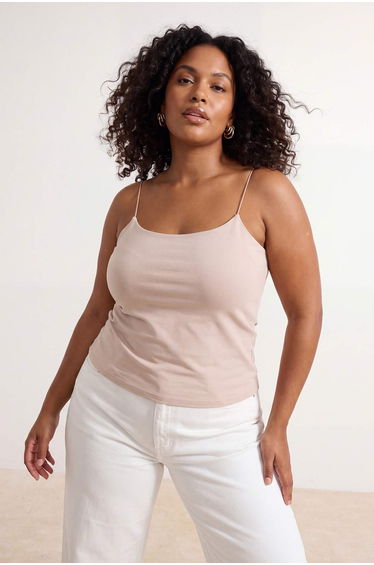 Ten 3-Pack Spaghetti Strap C Cropped Large Size Undershirt