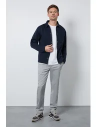 بنطلون تشينو بقصة ضيقة - رمادي