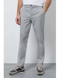 بنطلون تشينو بقصة ضيقة - رمادي - 1