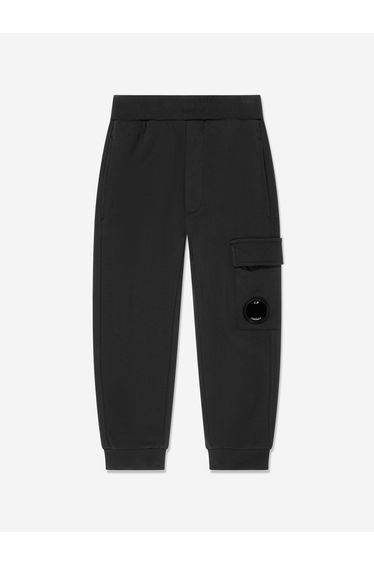 C.P. Company Boys Cargo Lens Joggers in Black