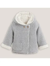 Cotton Mix Hooded Cardigan