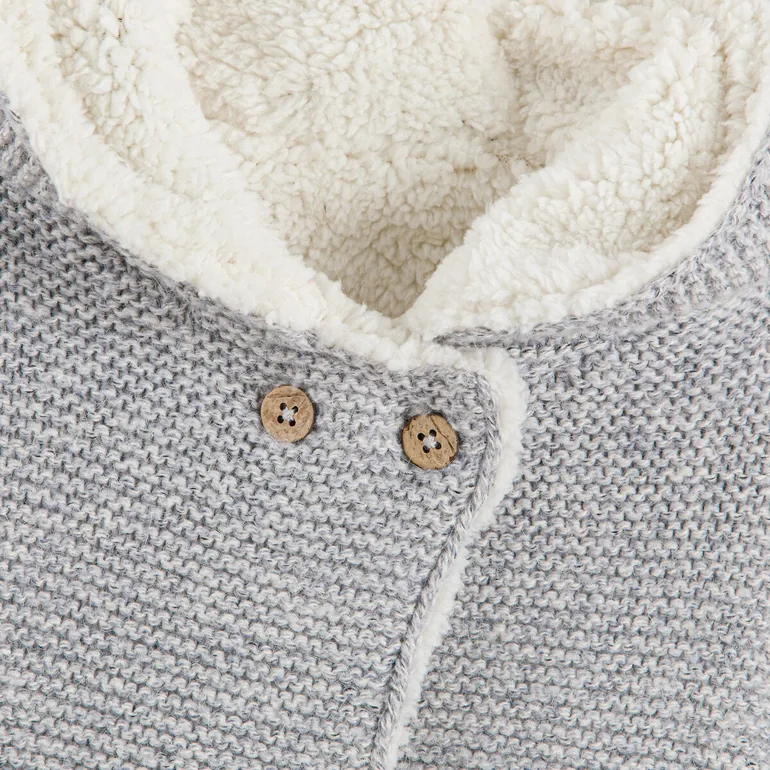 Cotton Mix Hooded Cardigan - 2