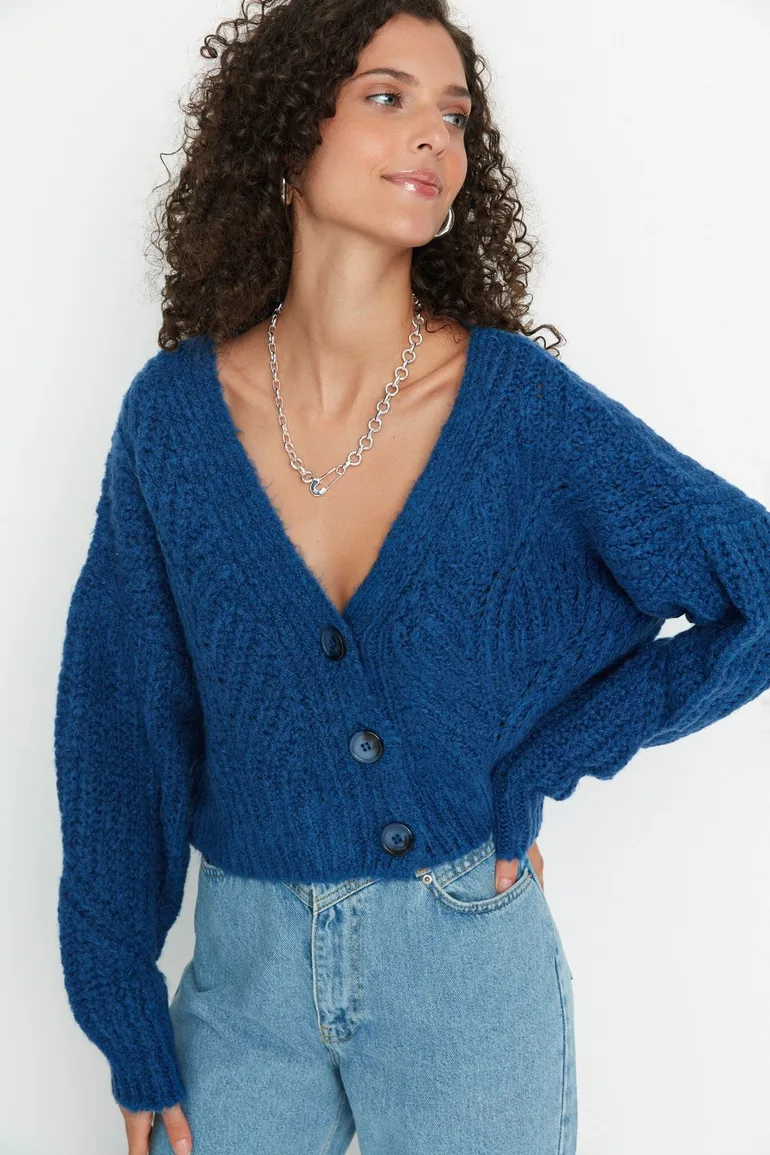 Cardigan - Navy blue - Regular fit - 2
