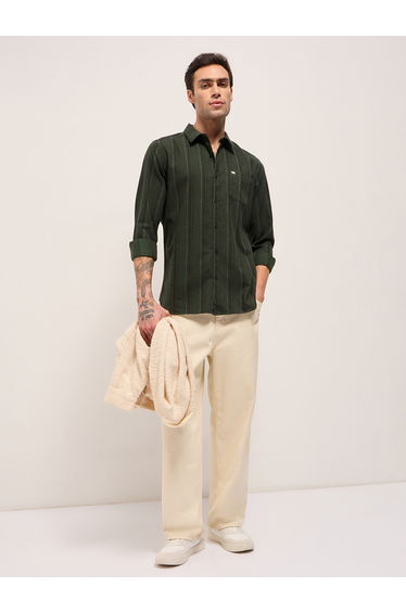 Men Pure Cotton Slim Fit Casual Shirt