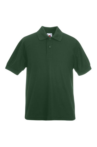 Fruit Of The Loom Childrens/Kids Unisex 65/35 Pique Polo Shirt (Pack of 2) - Bottle Green
