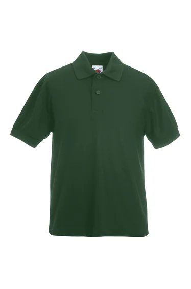 Fruit Of The Loom Childrens/Kids Unisex 65/35 Pique Polo Shirt (Pack of 2) - Bottle Green