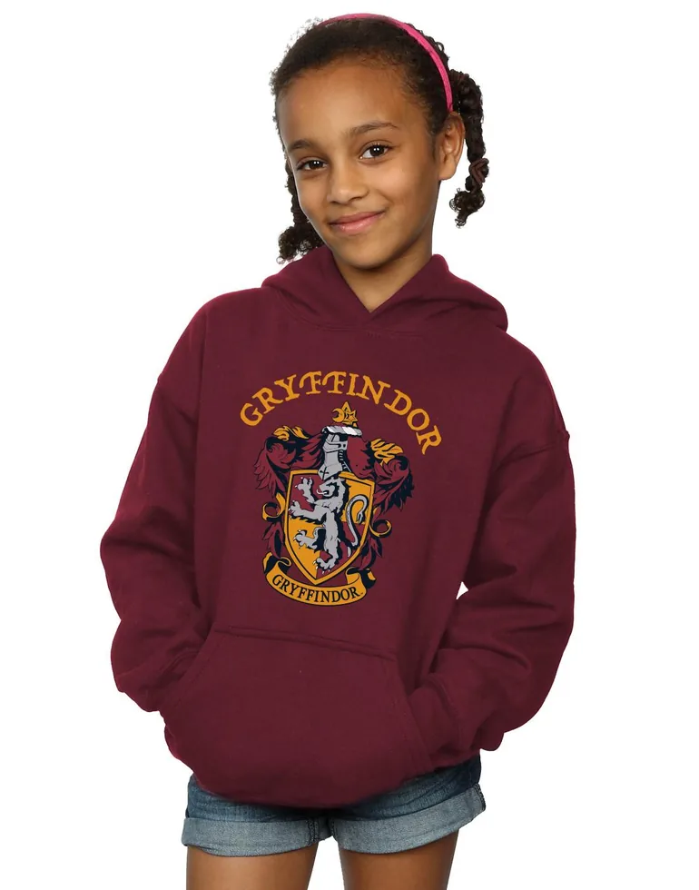 Harry Potter Girls Gryffindor Crest Hoodie - Burgundy