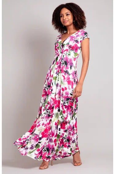 Sophia Maxi Dress Fuchsia Florals