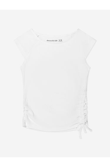 Abercrombie & Fitch Girls Shoulder Play Top in White