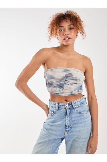 Printed Distressed Print Corset