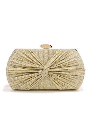 Shining Gift Knotted Clutch in Gold