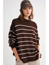 Mixray Striped Knit Pullover Sweater - 3