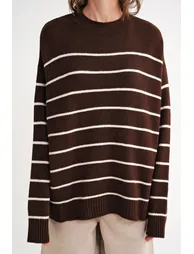 Mixray Striped Knit Pullover Sweater - 5