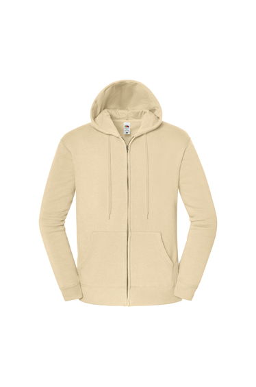 Fruit of the Loom Unisex Adult Iconic Premium Full Zip Hoodie - Desert Sand