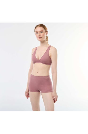 Pack of 2 pairs of ribbed knit boy shorts PINK