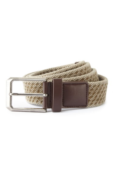 Asquith & Fox Mens Vintage Wash Canvas Belt - Khaki
