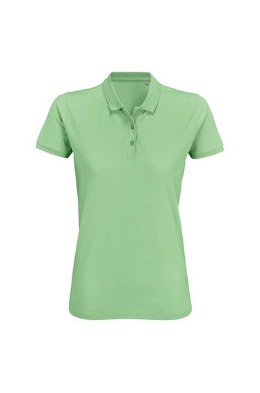 SOLS Womens/Ladies Planet Organic Polo Shirt - Frozen Green