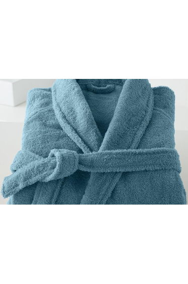 Cotton Shawl Collar Towelling Bathrobe