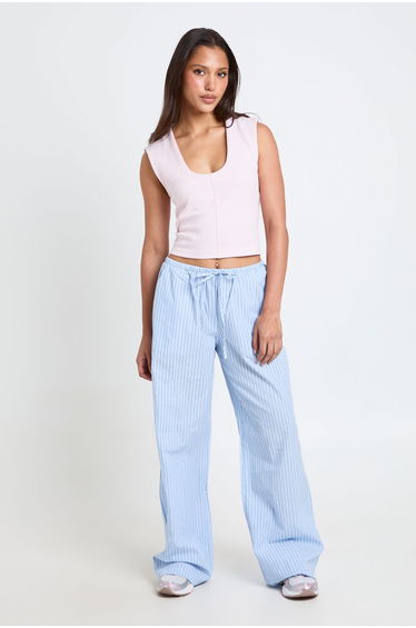Compact Cotton V Neck Grown On Top - baby pink