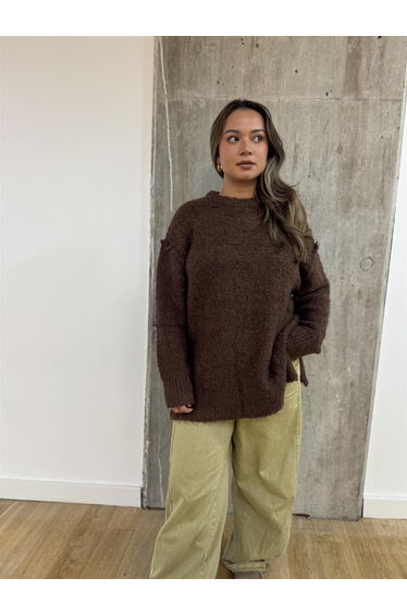 Chocolate Brown Oversized-Jumper