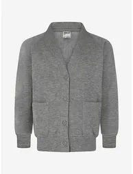 Kids School Sweatshirt Cardigan in Grey