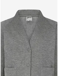 Kids School Sweatshirt Cardigan in Grey - 2