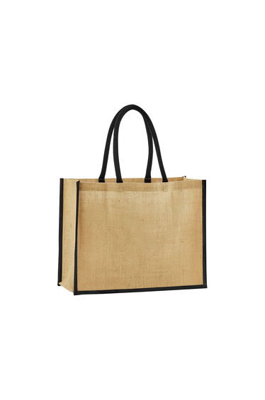 Westford Mill Classic Shopper Bag - Natural/Black