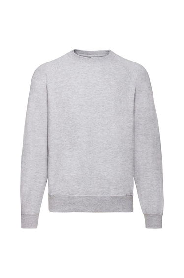 Fruit of the Loom Mens Classic Heather Raglan Sweatshirt - Grey