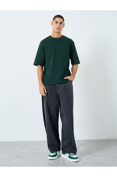 Men Oversized Mock Neck T-Shirt