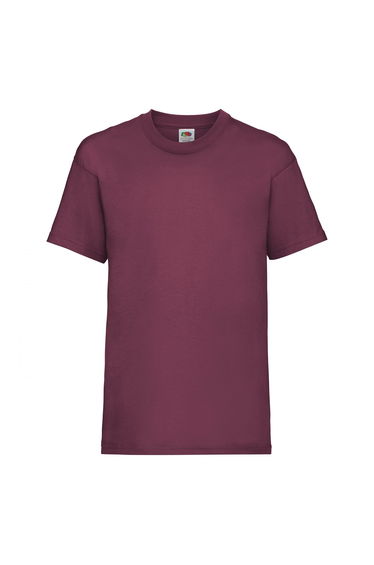 Fruit Of The Loom Childrens/Kids Unisex Valueweight Short Sleeve T-Shirt - Burgundy
