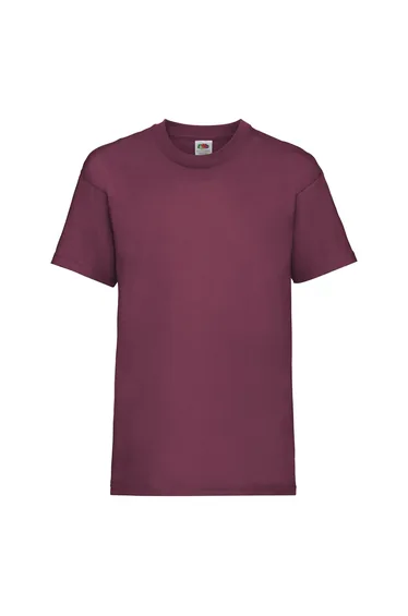Fruit Of The Loom Childrens/Kids Unisex Valueweight Short Sleeve T-Shirt - Burgundy