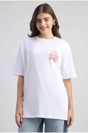 Oversized T Shirt With Back Print