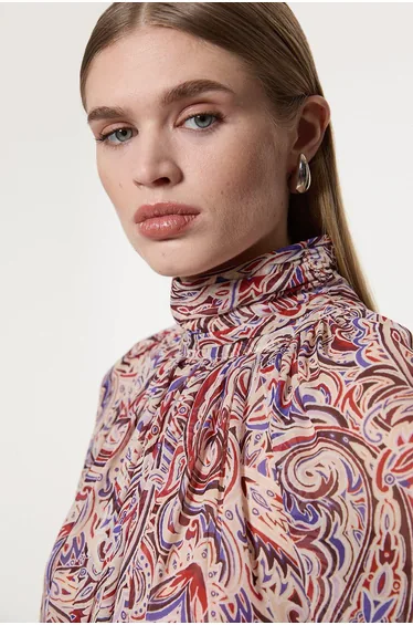 تونيك بكشكش بطبعة بيزلي - للمقاسات الصغيرة