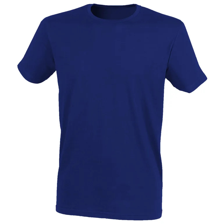 Skinni Fit Men Mens Feel Good Stretch Short Sleeve T-Shirt - Heather Navy