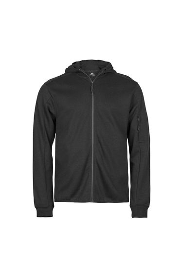 Tee Jays Mens Athletic Full Zip Hoodie - Black