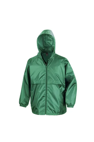 Result Mens Core Adult Windcheater Water Repellent Windproof Jacket - Emerald