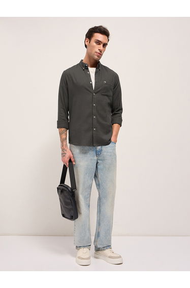 Men Cotton Slim Fit Casual Shirt