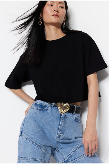 T-Shirt - Black - Regular fit