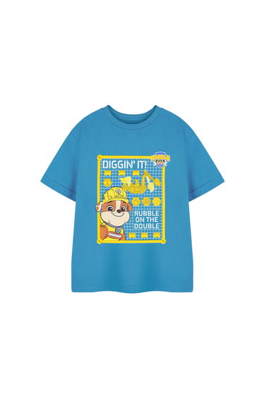 Paw Patrol Boys Diggin´ It Rubble Short-Sleeved T-Shirt - Blue