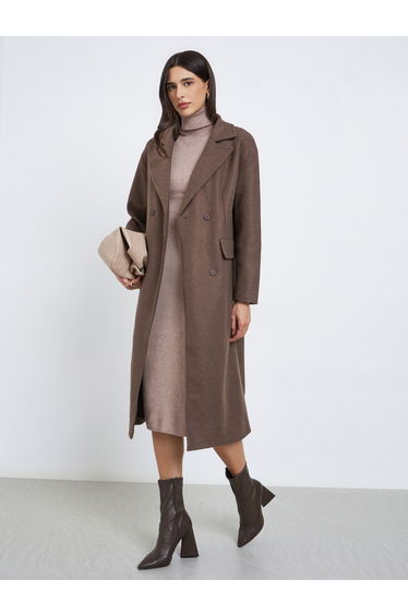 Oversized Wool Like Double Breasted Coat