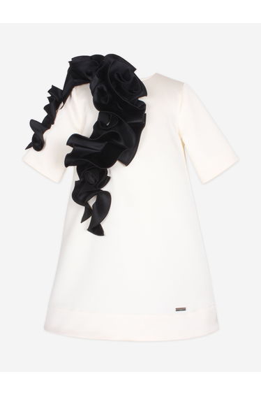 Jessie And James Girls Satin Orchard Dress in Ivory