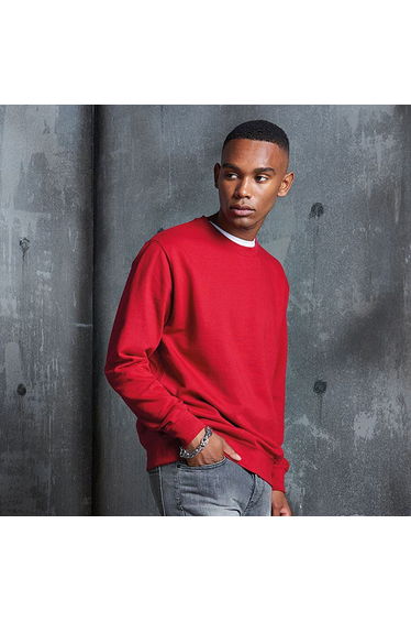 AWDis Just Hoods AWDis Unisex Crew Neck Plain Sweatshirt (280 GSM) - Fire Red