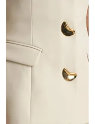 جمبسوت بياقة بأكتاف مكشوفة - بيج - 5