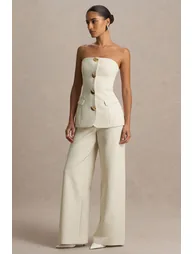 جمبسوت بياقة بأكتاف مكشوفة - بيج - 3