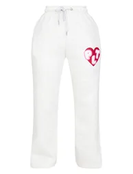 Petite Ash Grey Graphic Detail Cuffed Joggers - 4