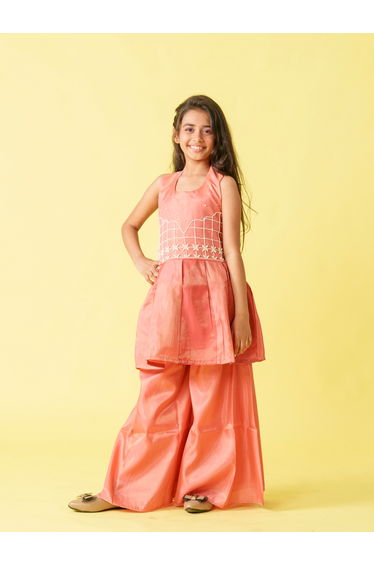 Embellished Sleeveless Top and Palazzo Set
