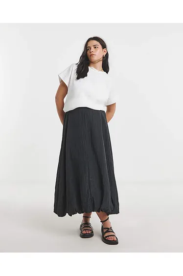 Bubble Hem Midaxi Skirt