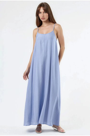 BUSEM Loose Fit U Collar Midi Dress